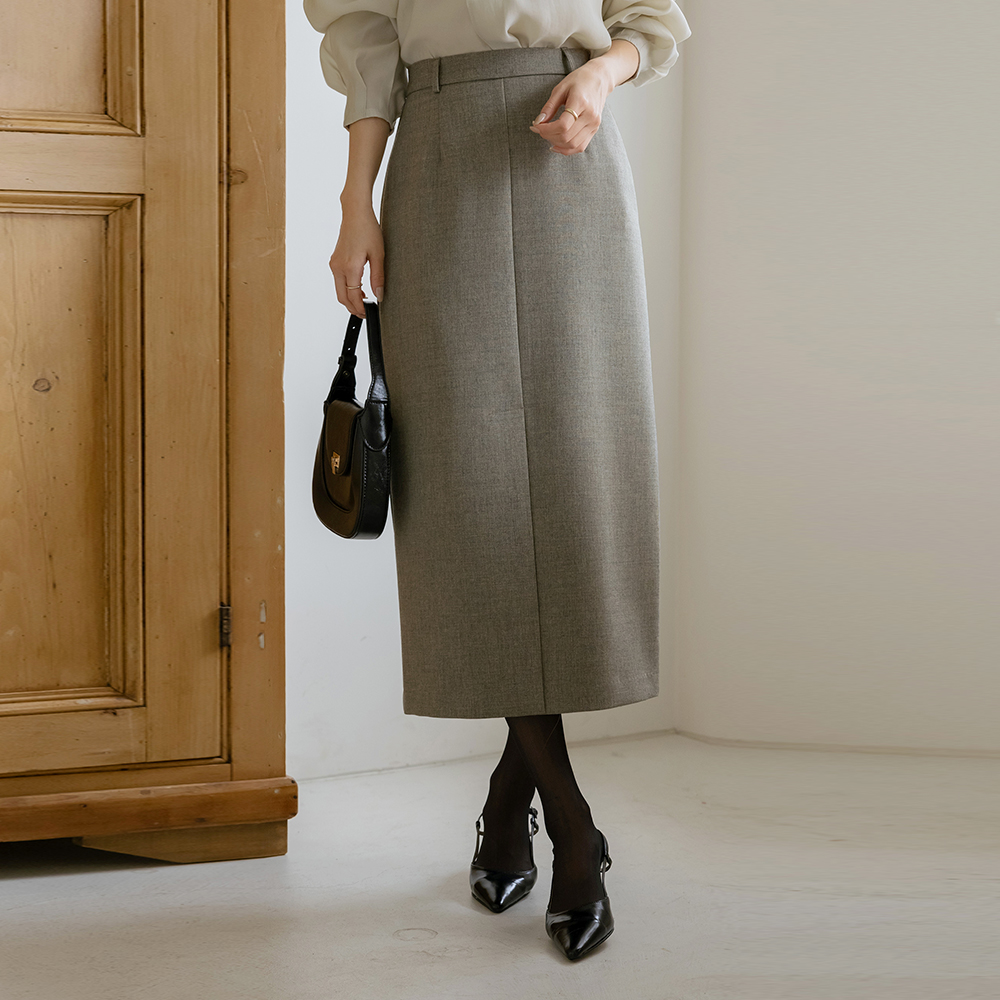 摩登 H字型 开衩 Set-up 裙子