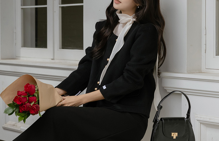 ODE 圆领 黄金 扣子 羊毛 手工 夹克