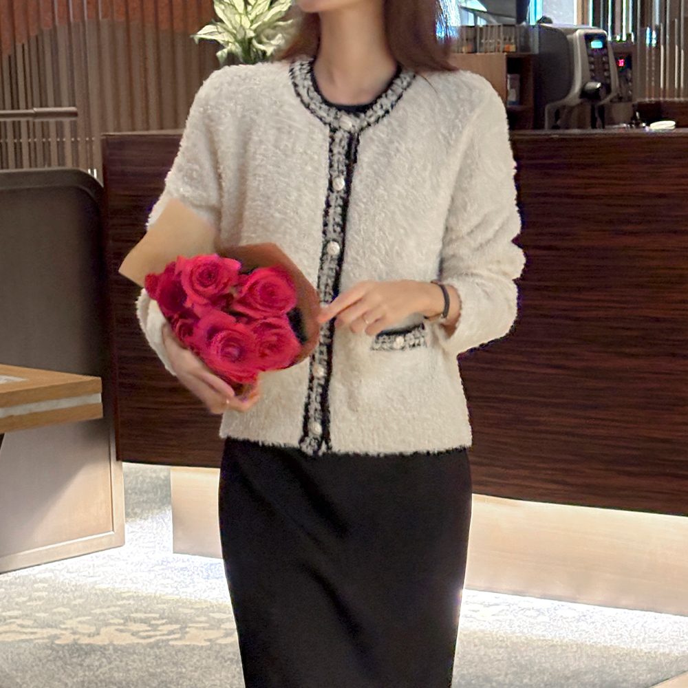 亮片 配色 线条 穗饰 开衫