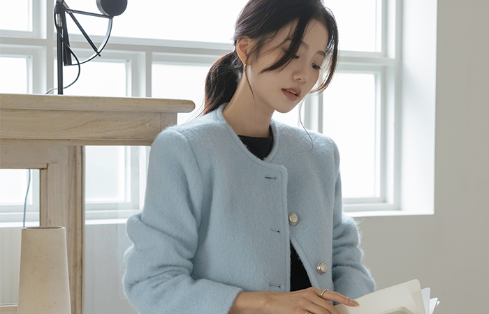 露西 圆领 ODE 羊毛 棉衣 夹克