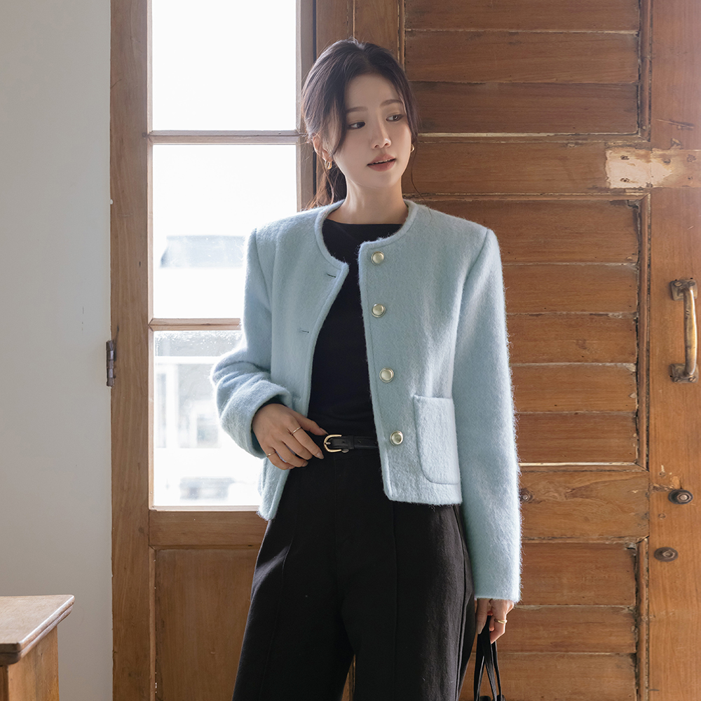 露西 圆领 ODE 羊毛 棉衣 夹克
