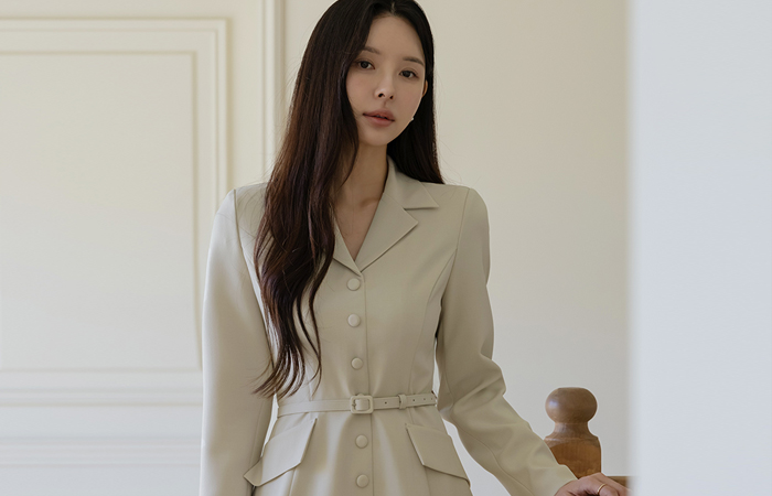 翻领 A字型 连衣裙