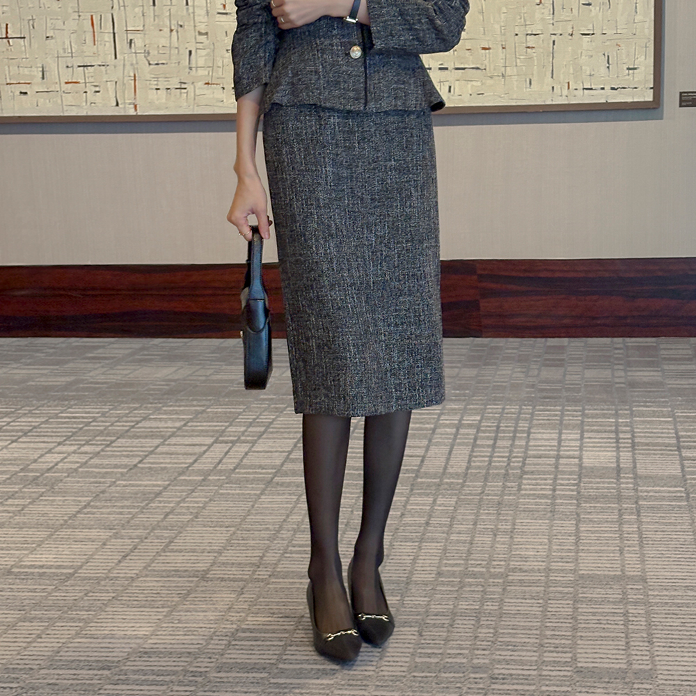 H字型 粗呢 Set-up 裙子