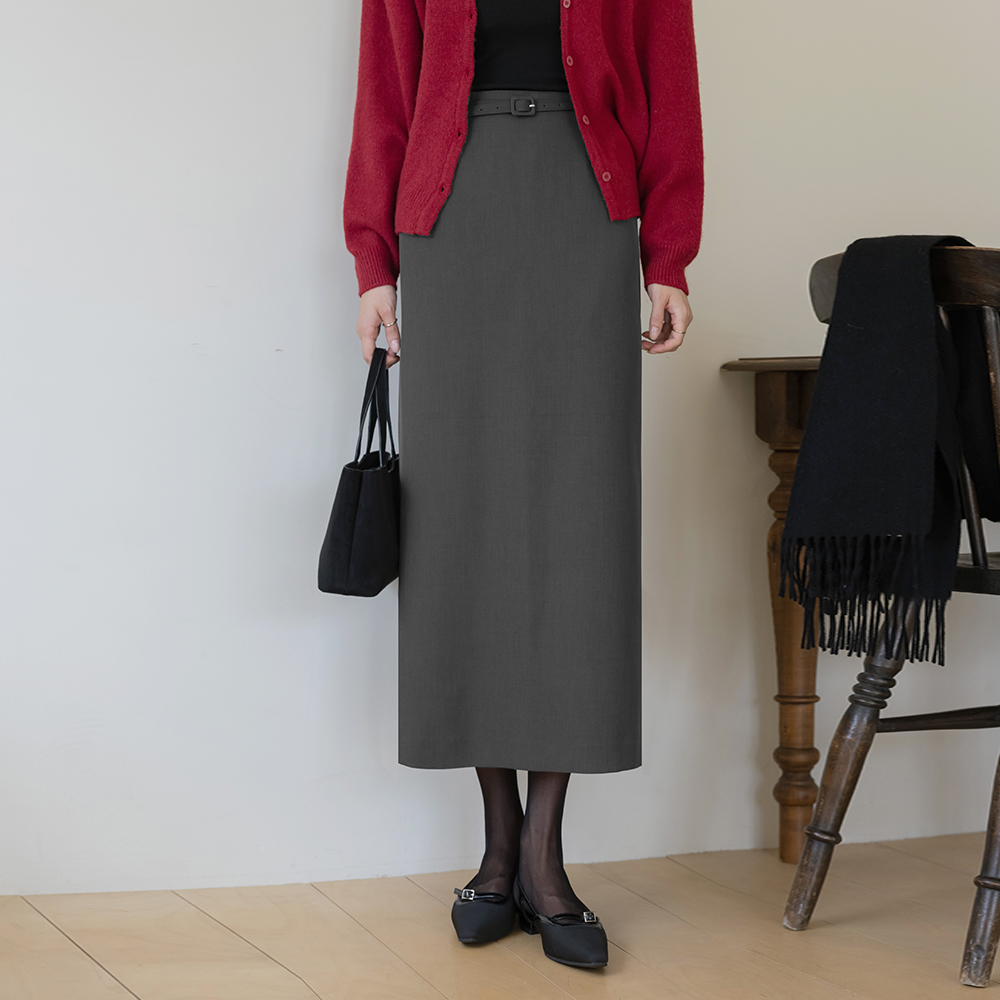 基本 H字型 长款 裙子(+腰带)