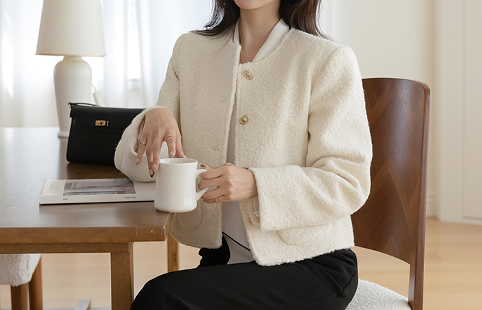 结子花式 棉衣 粗呢 夹克