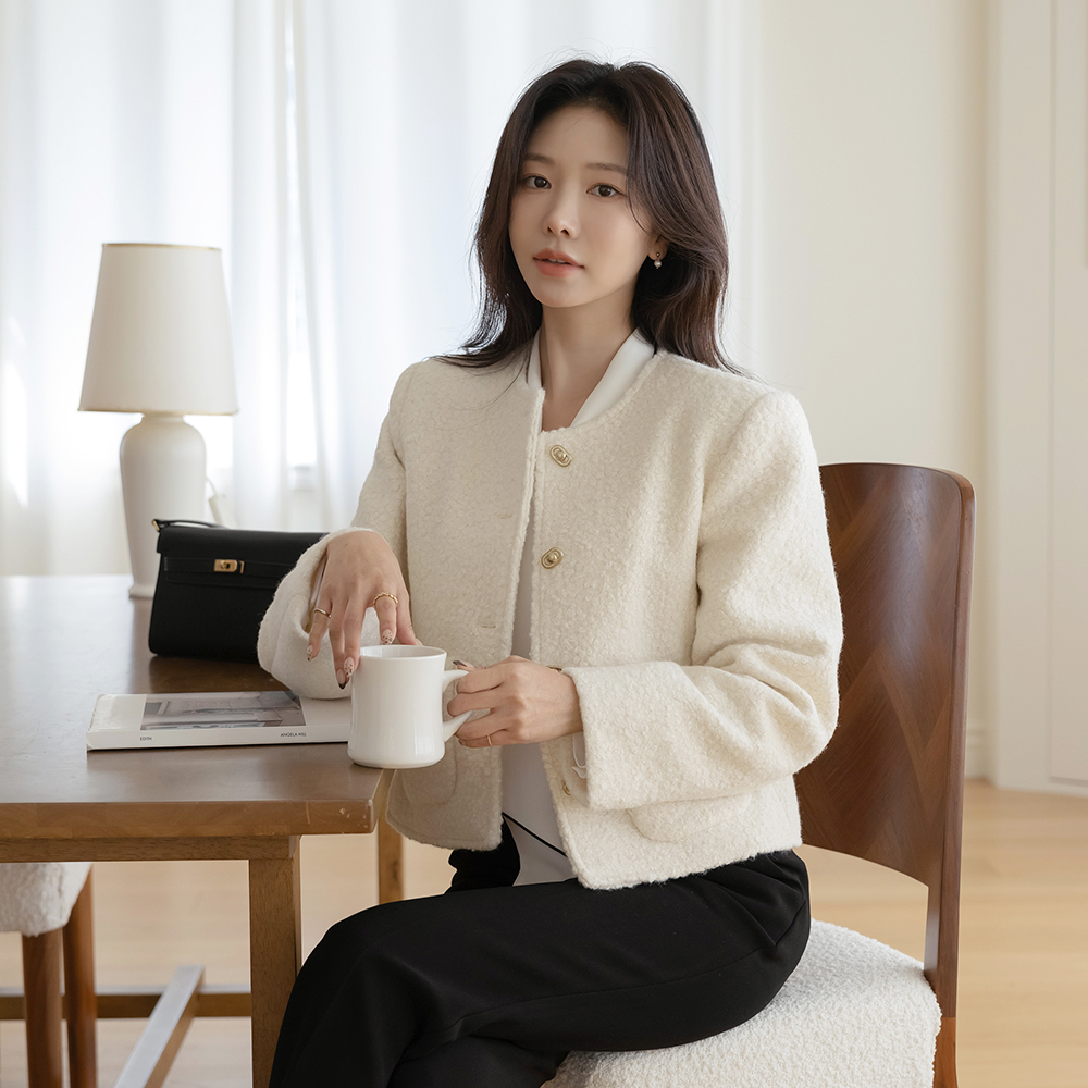 结子花式 棉衣 粗呢 夹克