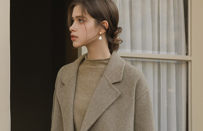 双排扣 羊毛 手工 长款 大衣