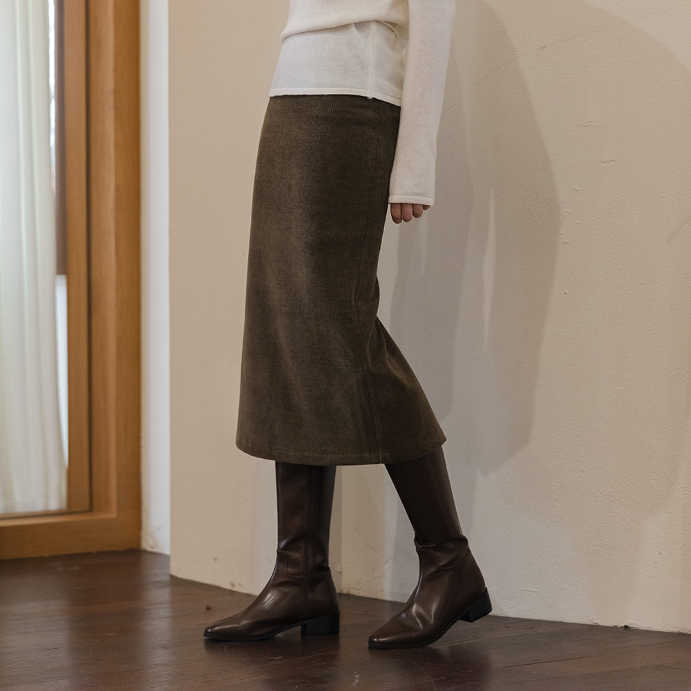 丝绒 H字型 弹力 长款 裙子