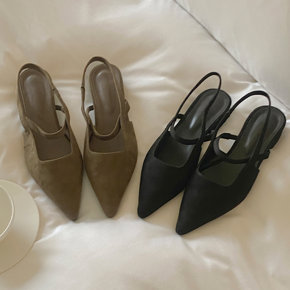 翻毛皮 玛莉·珍 露脚后跟鞋 高跟鞋