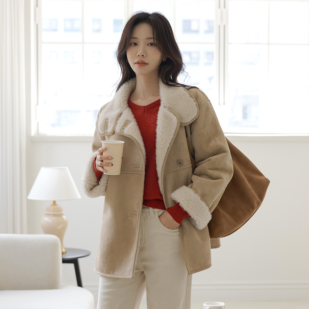 翻毛皮 羊毛 配色 Mustang