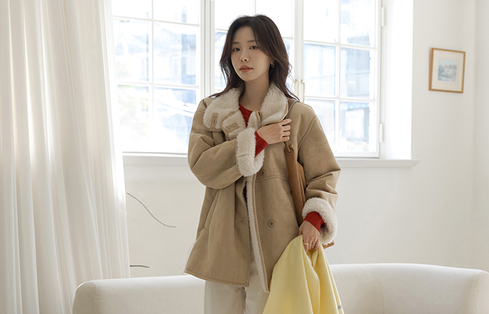 翻毛皮 羊毛 配色 Mustang