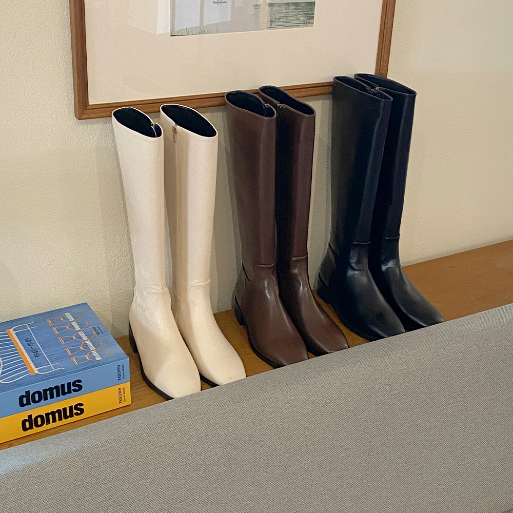 日常 炫酷 皮 长靴