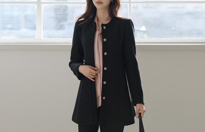 ODE 羊毛 穗饰 短上衣 粗呢 夹克