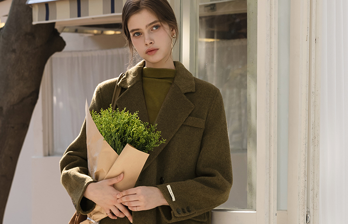 羊毛100% 人字呢 手工 长款 大衣