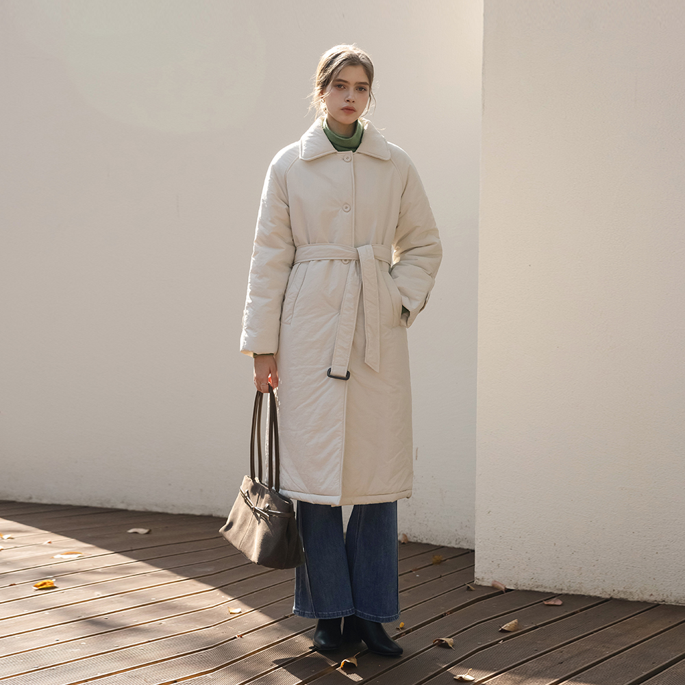 风衣 领子 6唡 长款 羽绒服(+腰带)