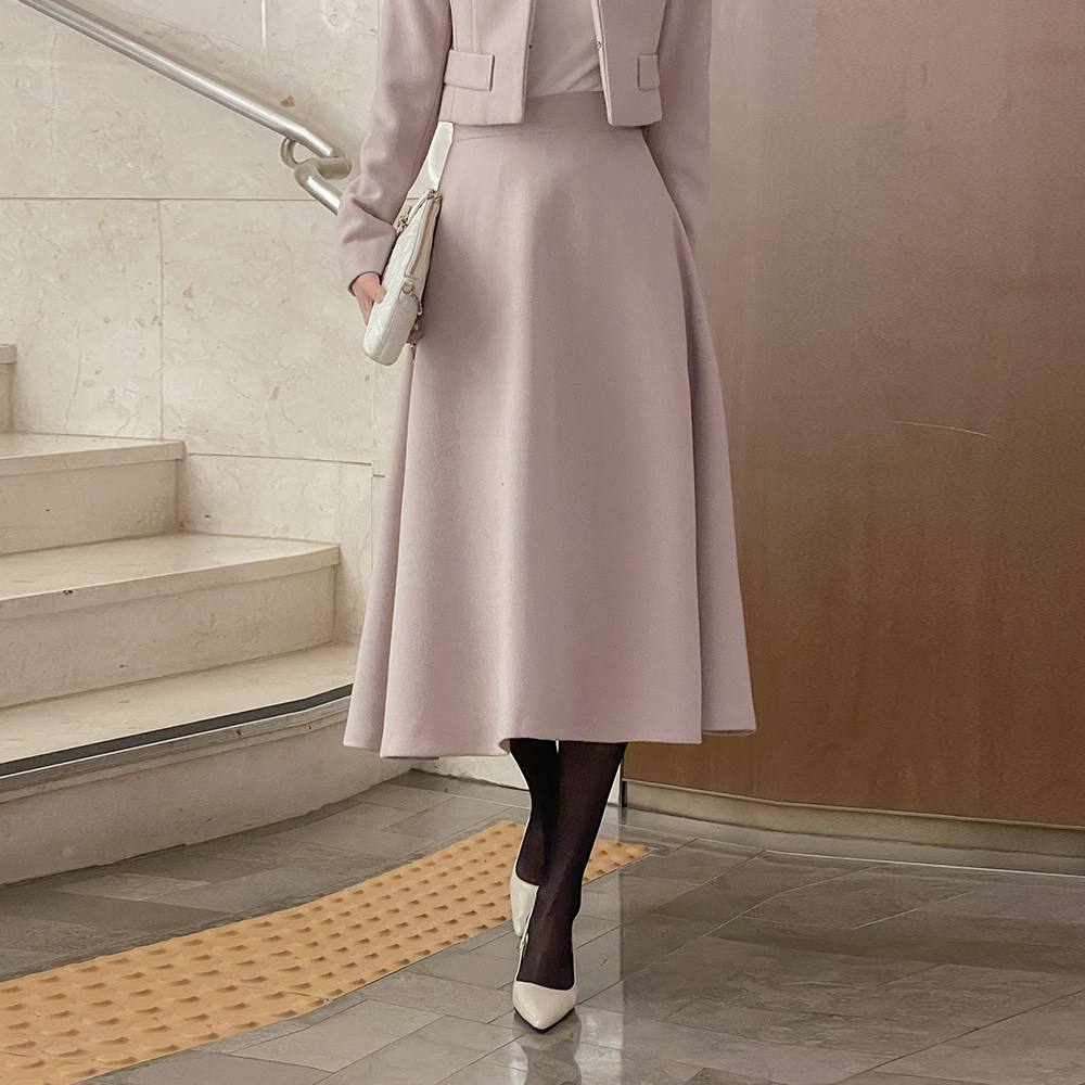 卢娜 柔丝 A字型 羊毛 Set-up 裙子