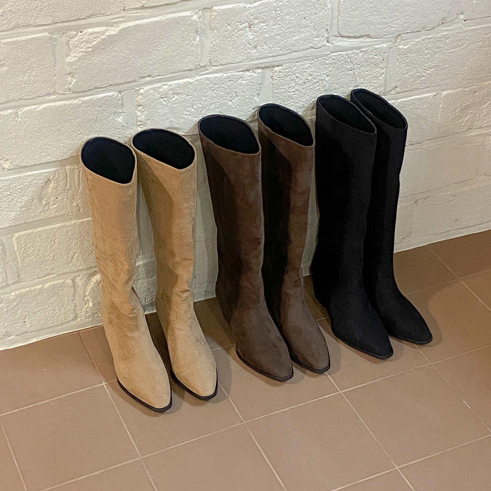 情调 翻毛皮 长靴