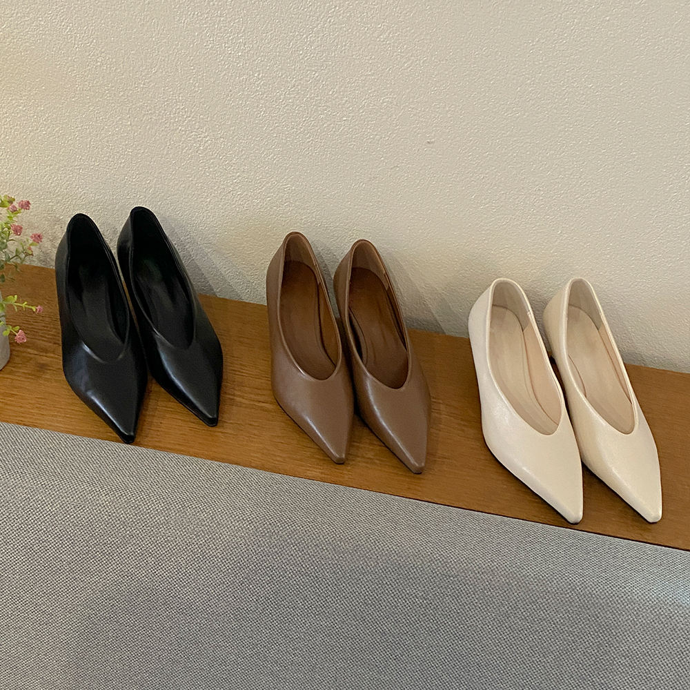 修身 细高跟 中跟 高跟鞋