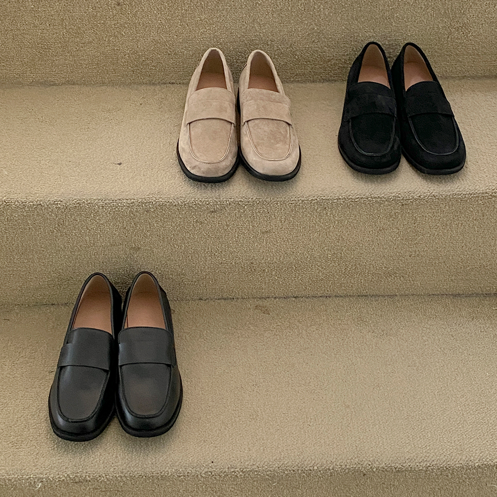 基本 牛皮&翻毛皮 包子鞋