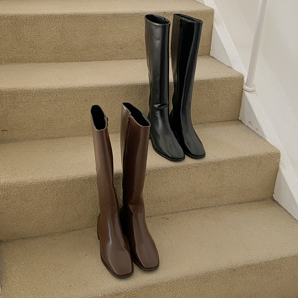 日常 方形 人造皮夹 长靴