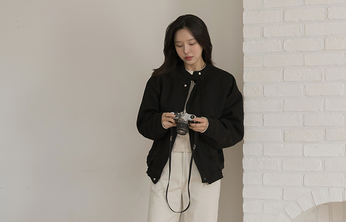 翻毛皮 貂皮毛 内衬 束腰夹克 夹克