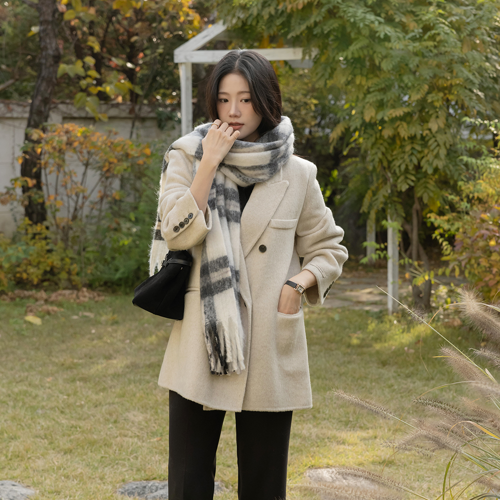 羊毛 手工 短上衣 大衣