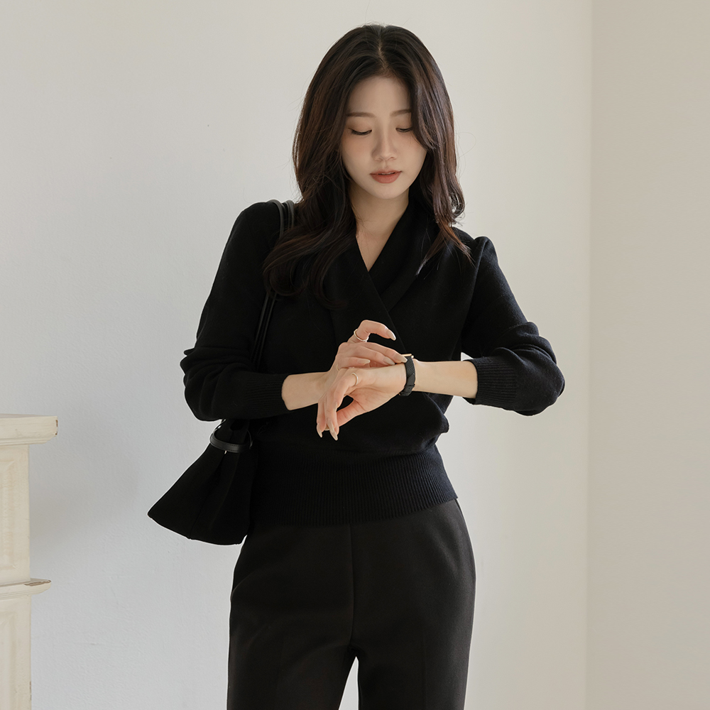 . v 裹身风格 针织衫