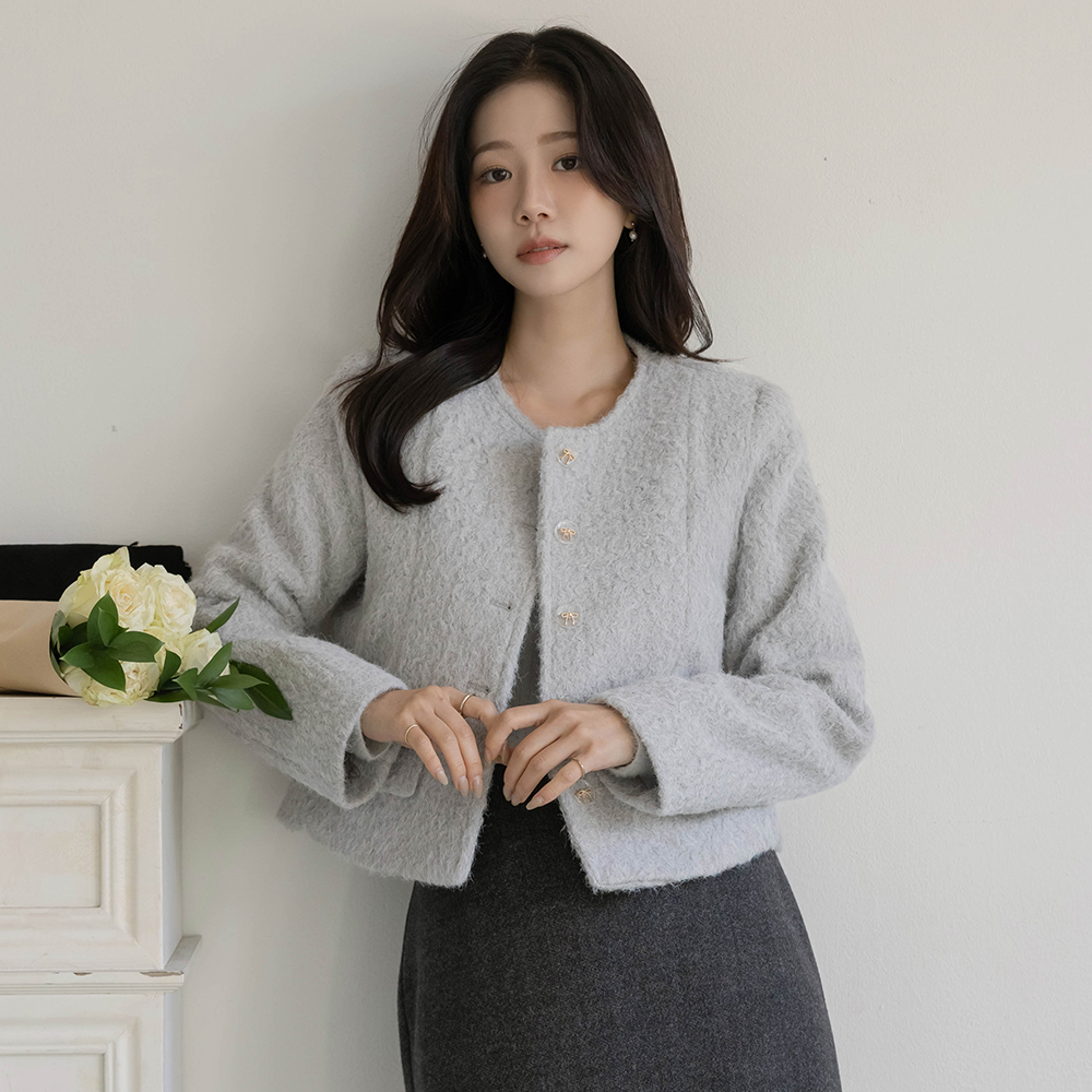 结子花式 粗呢 棉衣 夹克(+领带)