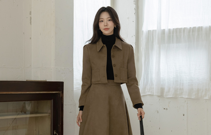 Sein 翻毛皮 7分裤 Set-up 夹克