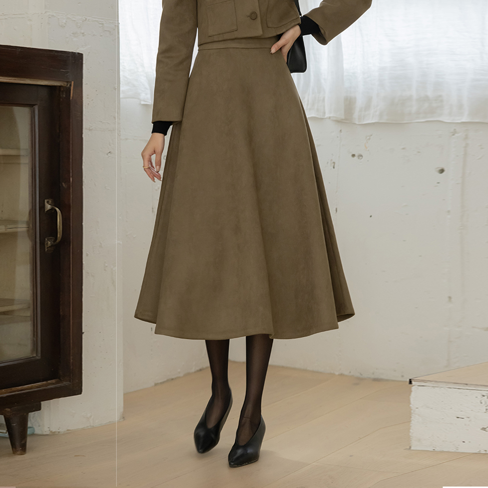 Sein 翻毛皮 A字型 Set-up 裙子