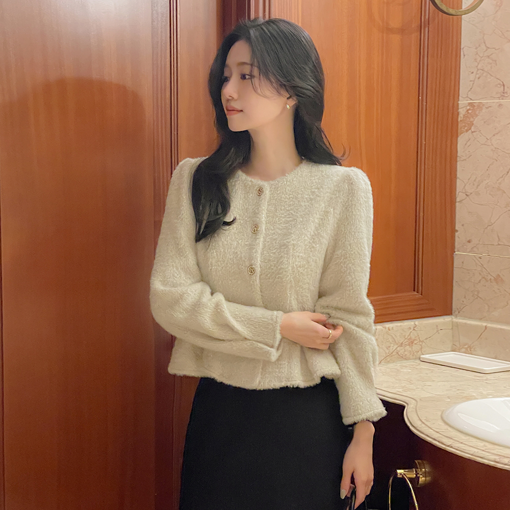 Merry 浪漫 荷叶边 罩衫 开衫