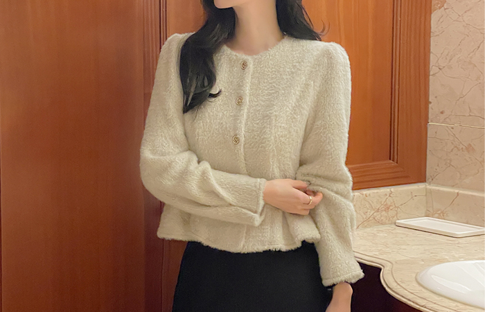 Merry 浪漫 荷叶边 罩衫 开衫