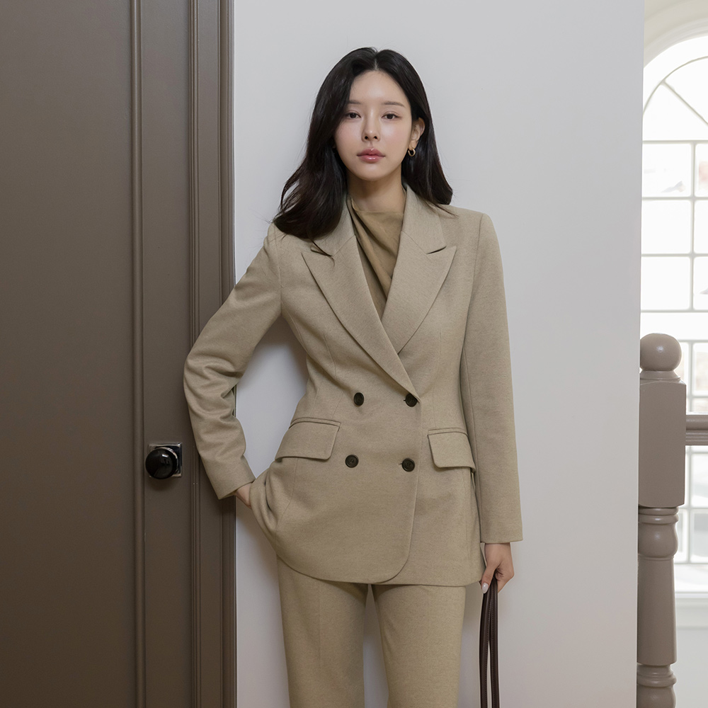 线条 正装 双排扣 Set-up 夹克