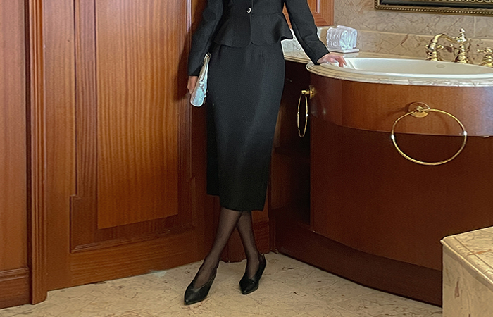 粗呢 H字型 Set-up 裙子