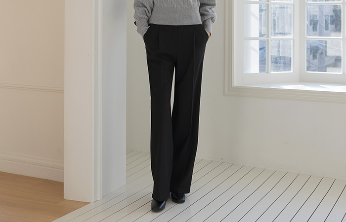 Haze 一字型 拉绒 宽松长裤