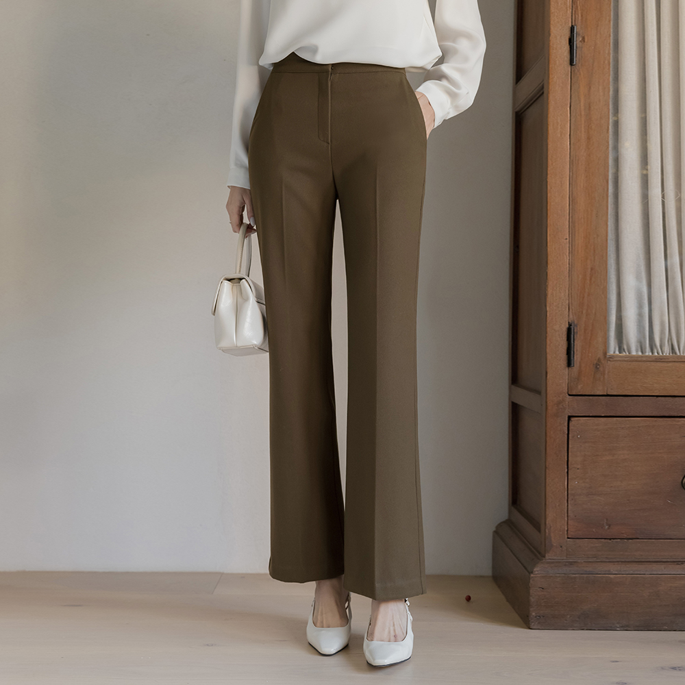 로운 拉绒 喇叭 宽松长裤