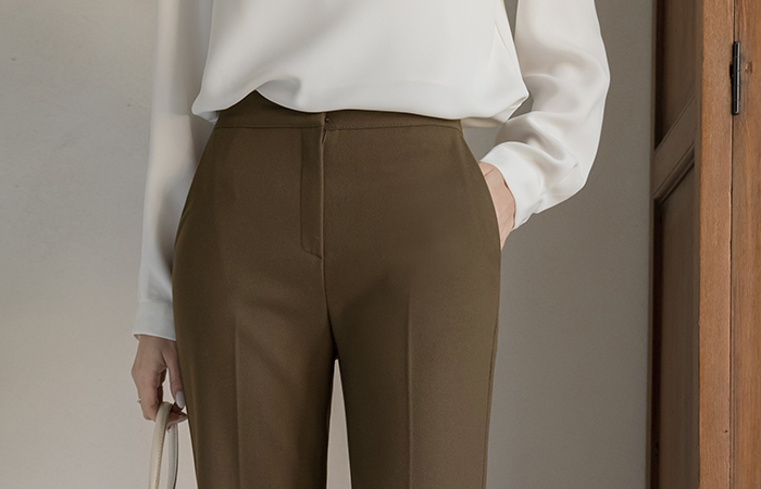 로운 拉绒 喇叭 宽松长裤