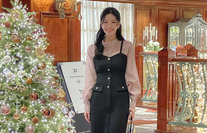 吊带 拉绒 H字型 粗呢 连衣裙