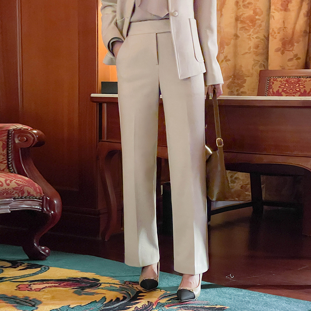 Michel 摩登 宽绰 拉绒 Set-up 宽松长裤