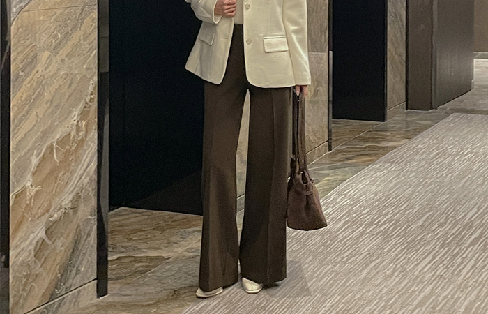 高腰 羊毛 宽绰 宽松长裤