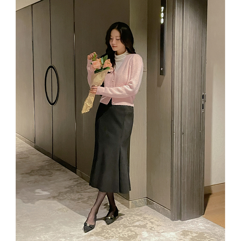 闪亮 翻毛皮 Mermaid Fit 裙子