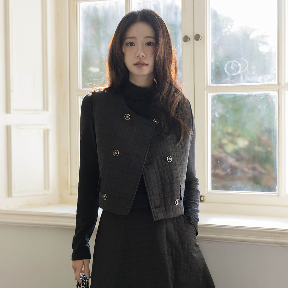 다이앤 绗缝 马甲&裙子 SET