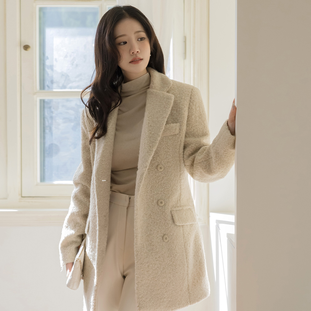 稍厚的 结子花式 修身 棉衣 夹克(+腰带)