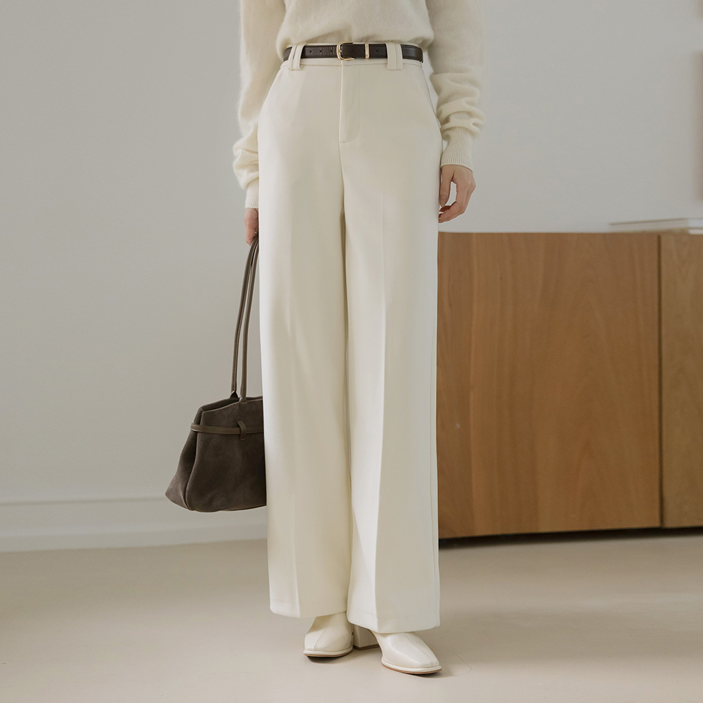 基本 拉绒 宽绰 宽松长裤(+腰带)