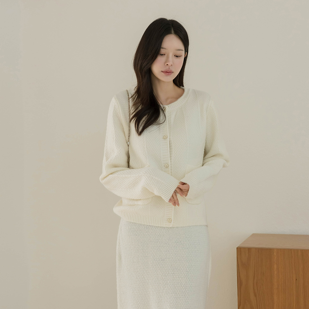 羊毛 针织衫 开衫&裙子 SET