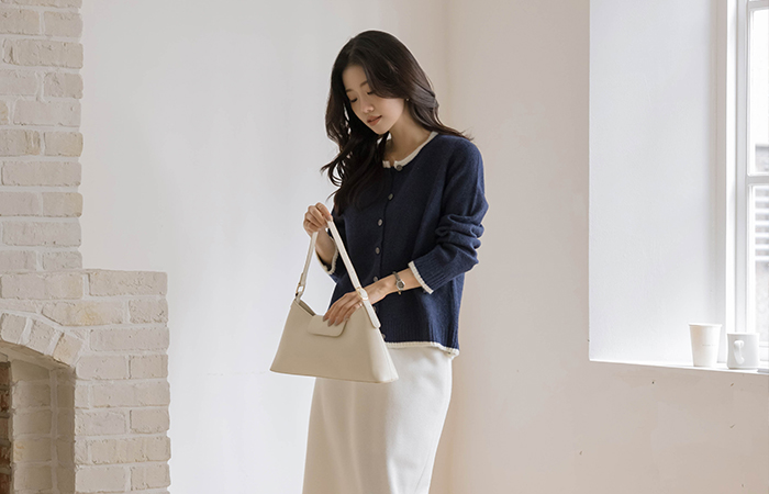 羊毛 针织衫 背心&配色 开衫 SET