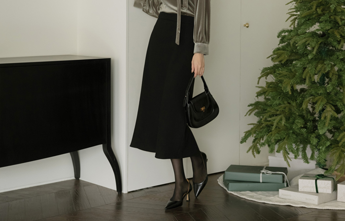 冬季 拉绒 내추럴핏 裙子