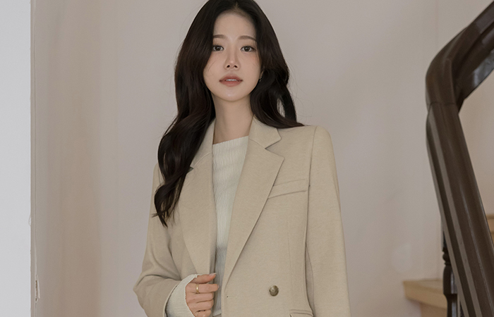 路易 古典 修身 领子 羊毛 Set-up 夹克