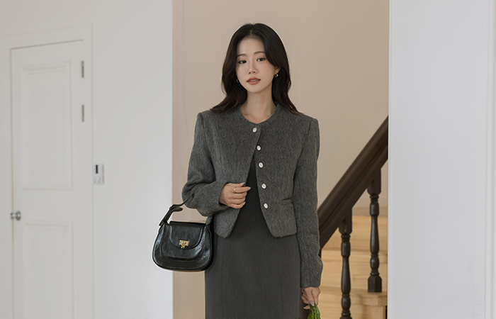 高档 圆领 ODE 羊毛 棉衣 夹克