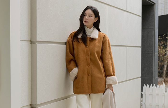 翻领 羊毛 翻毛皮 Mustang(+包)